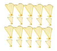 Abaodam 20 Pezzi accessori decorativi da appendere collana con nome di violino ciondoli per chitarra smaltati ciondoli per chitarra vintage simboli delle note musicali plastica D'oro