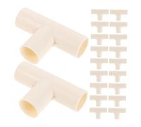 Abaodam 20 Pezzi Articolazioni della recinzione per recinto per accoppiamento del connettore a tee a forma di T White