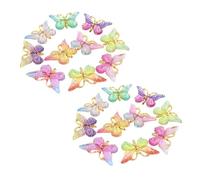 Abaodam 20 Pezzi Farfalle in Resina per Decorazioni Fai da Te, Materiali Versatili per Custodie Telefono e Fermagli per Chioma, Accessori Creativi per Hobby DIY Colore Colore Casuale