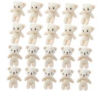 Abaodam 20 Pezzi Mini Orsetti in Cotone Pp, Statuette Decorative di Orsi Portatili Leggere e Resistenti, Ciondoli Multifunzione per Portachiavi, Zaini e Borse, Decorazioni Compatte