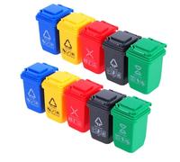 Abaodam 20 pezzi Mini Pattumiere da Tavolo Coperchio Mini Bidoni della Spazzatura per Casa delle Bambole e Decorazioni Micro Sceniche Contenitori per Rifiuti in Miniatura per Camera e