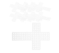 Abaodam 20 Pezzi Rete di Plastica a Croce, Foglio Bianco Leggero | Plastica Bianca, Forma Incrociata, Uso Interno ed Esterno, Struttura Robusta per Attività Creative