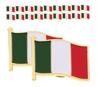 Abaodam 20 pezzi Spille Bandiera Italiana in Ferro Resistente Spille da Bavero Patriottiche Versatili per Abbigliamento Borse e Accessori Design Elegante e Confortevole da Indossare