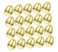 Abaodam 20 Pezzi Uova di Pasqua di Plastica Color Oro da Riempire, Scatole a Forma di Uovo Riutilizzabili, Perfette Come Scatole Porta Dolci per Feste e Banchetti