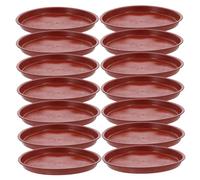 Abaodam 20 Pezzi Vassoi per Vasi di Piante in Plastica Rosso Diametro Antiscivolo e Resistente per Piante Vasi Piccoli e Balcone Giardino