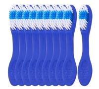 Abaodam 20 Spazzolini da Denti Portatili Blu con Setole Morbide e Manico Corto per Pulizia Delicata di Denti e Lingua, per Uso in Carcere e Viaggi