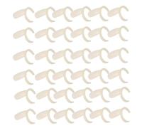Abaodam 200 Pezzi Anello Espositivo per Nail Art in Plastico Beige, Strumento Portatile e Leggero per Esercitarsi nella Manicure, per Appassionati DIY e Principianti