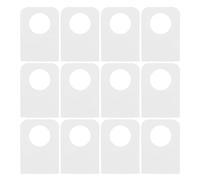 Abaodam 200 Pezzi Linguette Adesive Trasparenti in Pvc con Foro Rotondo da 12mm per Appendere, per Esposizione di Piccoli Articoli in Fiere Artigianali e Supermercati