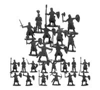 Abaodam 200 Pezzi Mini Statuette Soldatini Medievali in Plastica Grigia, Figure di Persone Realistiche per Giochi di Ruolo e Decorazioni Micro Paesaggistiche e Collezionisti