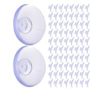 Abaodam 200 Pezzi Ventose per Vetro Gancio, Mini in PVC ad Alta Adesione | Riutilizzabili, Trasparenza Elevata e Impatto Visivo, per Pannelli Plastici, Vetro e Allestimenti