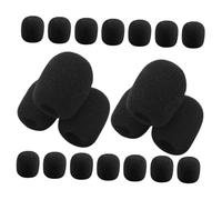 Abaodam 20pezzi Antivento in Spugna Per Microfono Protezione Da Bava Riduce Rumore Di Vento Adatto Per Studio Di Registrazione Conferenziali Palchi Sostituzione Facile