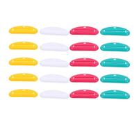 Abaodam 20pezzi Spremi Dentifricio Manuale Dispenser di Dentifricio Rullo Clip per Tubetti Morbidi Spremi Crema per Mani Cosmetici Bagno Viaggio Conservazione Ordinato