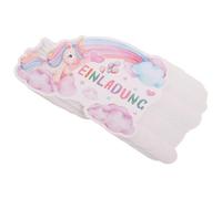 Abaodam 24 Biglietti D'invito per Feste di Compleanno Bambina a Tema Unicorno, Carta Premium Buste, Inviti per Festa dei 100 Giorni e Riunioni di Famiglia, Design Rustico e