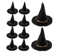 Abaodam 24 Miniature Witch Hats For Diy Crafts Dollhouse Decor Halloween Party Accessories Tiny Handmade Mini Caps For Creative Projects