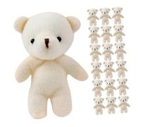 Abaodam 24 Pezzi Ciondoli Portachiavi a Forma di Orsetto di Peluche Mini, Accessori Decorativi da Appendere per Borse e Zaini, Giocattoli Morbidi Cartoon Adatti e Regali