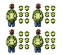Abaodam 24 Pezzi Costume da Tartaruga per Bambini Bomboniere per Feste Ninja E Articoli per Compleanni Zaino a Forma di Guscio di Tartaruga in Morbida Schiuma Accessorio per Travestimenti, Giochi di