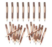 Abaodam 24 Pezzi Matite Rametto in Legno Marrone, Scrittura Liscia | Finitura Rustica Corteccia Naturale, Adatte a Disegno, Aula D'arte, Sacchetti Regalo e Premi Studenti