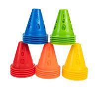 Abaodam 25 Coni Marker per Pattinaggio Rotelle in PE Resistente Impilabili e Antivento Segnalatori Colorati per Allenamento Sportivo Outdoor Adulti