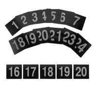 Abaodam 25 Pezzi Numeri da Tavolo Nero Scritta Bianca in Pvc Pratici e Creativi per Matrimoni e Banchetti Decorazione Eventi Misura 95x100mm