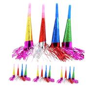 Abaodam 25pezzi Fringed Birthday Blowouts Party Horns Noisemakers for Festive Celebrations for Kids Parties Weddings Showers and Year Events