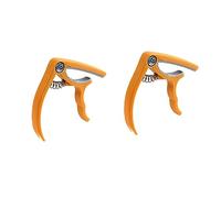 Abaodam 2pezzi Capo Per Chitarra e Ukulele Con Accordatore Clip Capo Resistente Per Chitarra Acustica Elettrica Banjo e Mandolino Arancione