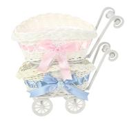 Abaodam 2pezzi Cesto Forma Di Carrello Per Dolci e Fiori Per Matrimoni e Shower Decorazioni e Regali Per Feste