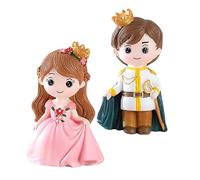 Abaodam 2Pezzi Decorazioni per Torte Compleanno con Principesse e Principi Adornamenti per Torte e Cupcake per e Celebrazioni