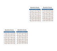 Abaodam 2pezzi Mandolin Chord Chart Diagram Guida Pratica Per Principianti Strumento Leggero e Portatile Carta Resistente Per Esercizi Di Chitarra e Mandolino
