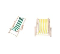 Abaodam 2pezzi Mini Recliner Decor Scale Dollhouse Giallo Simulazione Per Accessori Casa e Scene Miniature