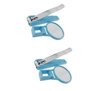 Abaodam 2pezzi Nail Clipper with Glass Safe Trimmer for Infants and Seniors Ergonomic Design Stainless Steel Comfortable Nail Care Tool