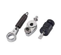 Abaodam 2pezzi Pedale Per Grancassa Con Molla Metallo e Tensionatore Accessori Per Percussioni Drum Foot Pedal Spring Cam Nero e Argento