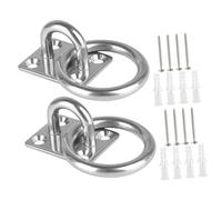 Abaodam 2pezzi Piastra Ad Occhiello in Acciaio Inossidabile Ganci per Montaggio Parete e Soffitto Bulloni Ad Occhiello per Carichi Pesanti Ganci Montaggio per Amache e Altalene