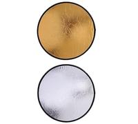 Abaodam 2pezzi Riflettore Fotografico Supporto Riflettore Luminoso Oro Argento Accessorio Portatile Per Fotografia Per Viaggio e Conservazione Utilizza Una Mano Per Illuminazione Naturale