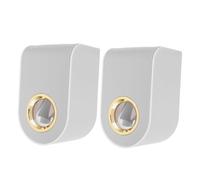 Abaodam 2pezzi Spremi Dentifricio da Parete Dispenser Automatico per Dentifricio senza Trapano Organizer da Bagno per Famiglia