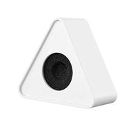 Abaodam 2Pezzi Stazione Flag Logo Microfono Abs e Quadrato Nero e Bianco Design Portatile per Interviste e Performance Professionali