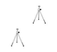 Abaodam 2pezzi Supporto Per Fotocamera Rotante Per Smartphone Treppiede Leggero e Portatile Colore Argento Compatibile Con Cellulari Di Rotazione Per Video e Foto Qualsiasi Angolo