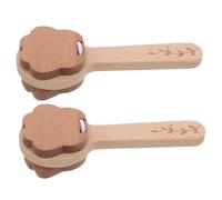 Abaodam 2pezzi Tamburo in Legno per Ragazzo Ragazza Strumenti Musicali Battimani Forma di Animale Nacchere in Legno per Percussioni Strumenti Montessori Educativo