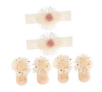 Abaodam 2sets Fascia Floreale e Calzini per Ragazzo Ragazza Ragazza Accessori per Capelli per Bambine Piccole Fascia Elastica e Calzini Delicati per Ragazzo