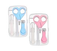 Abaodam 2sets Manicure Ragazzo Ragazza Ragazza Tagliaunghie Forbice Pinzetta e Custodia Kit Cura Unghie Per Bambina Utensili Piccoli e Pratici Per Toelettatura