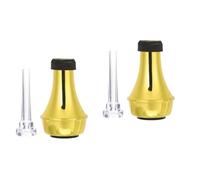Abaodam 2sets Mute Per Tromba Professionale Di Accessori Per Pratica Mute Dritto Con Effetti Ottimali Per Studio Silenzioso Include e Bocchino Trasparente Per Musicisti e Studenti