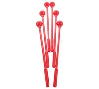 Abaodam 3 Paia Bacchette per Xilofono in Plastica Rosse Mazzuole Percussioni Resistenti Bastoncini per Tamburo e Marimba Strumenti Musicali per Manico per Presa Sicura