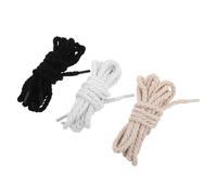 Abaodam 3 Paia Lacci Rotondi in Cotone Spessi 8mm, Design Intrecciato Resistente per Scarpe Casual da Corsa, Adatti per Attività Sportive e Clima Caldo