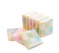 Abaodam 3 Pezzi Asciugamani in Cotone Doppio Salviette Morbide Assorbenti per Bagnetto Asciugamano Viso e Asciugatura Capelli Colori Casuali Resistente e Delicato Colore