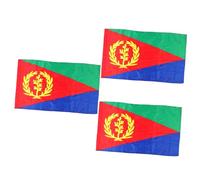 Abaodam 3 Pezzi Bandiera eritrea Bandiere nazionali bandiera per arredamento esterno Bandiere dell'Eritrea per l'esterno bandiera decorativa bandiera nazionale per l'arredamento poliestere