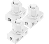 Abaodam 3 Pezzi Interruttore Pulsante Bianco Automatico a Ripristino Rapido per Elettrodomestici e Luci, Materiale Abs e Rame, Facile Installazione, per Uso Industriale e Audiovisivo