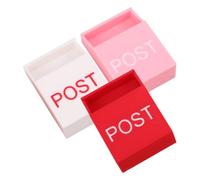 Abaodam 3 Pezzi Mini Cassetta Postale Decorativa in Pla per Scenari in Miniatura Dettagli Realistici, Design Leggero per Giochi di Finzione e Decorazioni da Scrivania