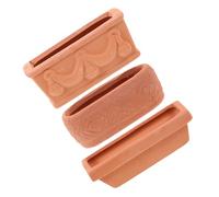 Abaodam 3 pezzi Mini Vasi in Terracotta Rossa per Piante da Interno da Piccoli Vasi per Succulente e Cactus Resistenti per Giardino Balcone e Ufficio