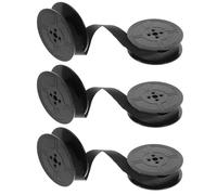 Abaodam 3 Pezzi Nastro per Macchina da Scrivere Doppio Bobina Nylon Nero Compatibile Nastro Larga Fascia per Stampe Chiare e Sostituzione Rapida su Macchine da Scrivere d Epoca