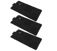 Abaodam 3 Pezzi Organizer Visiera Auto in PU Nero Porta Documenti e Tessere per Parasole Custodia Porta Occhiali da Sole per Guida Confortevole e Accesso Rapido