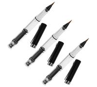 Abaodam 3 Pezzi Penna a Pennello Ricaricabile con Stantuffo, Pennino Flessibile, Abs e Nylon, Nera, per Calligrafia e Pittura, Uso Ufficio